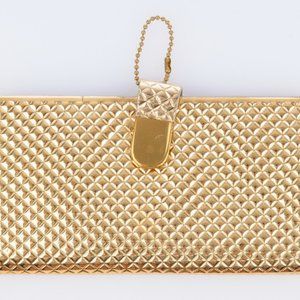 Collectible Gold Textured Vinyl Wallet - Vintage